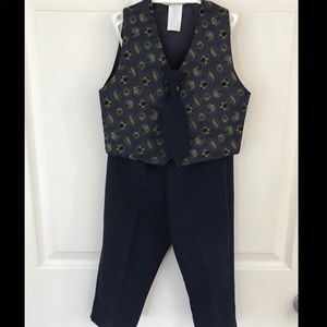 TODDLER VEST, SLACKS and TIE SZ 24 MOs